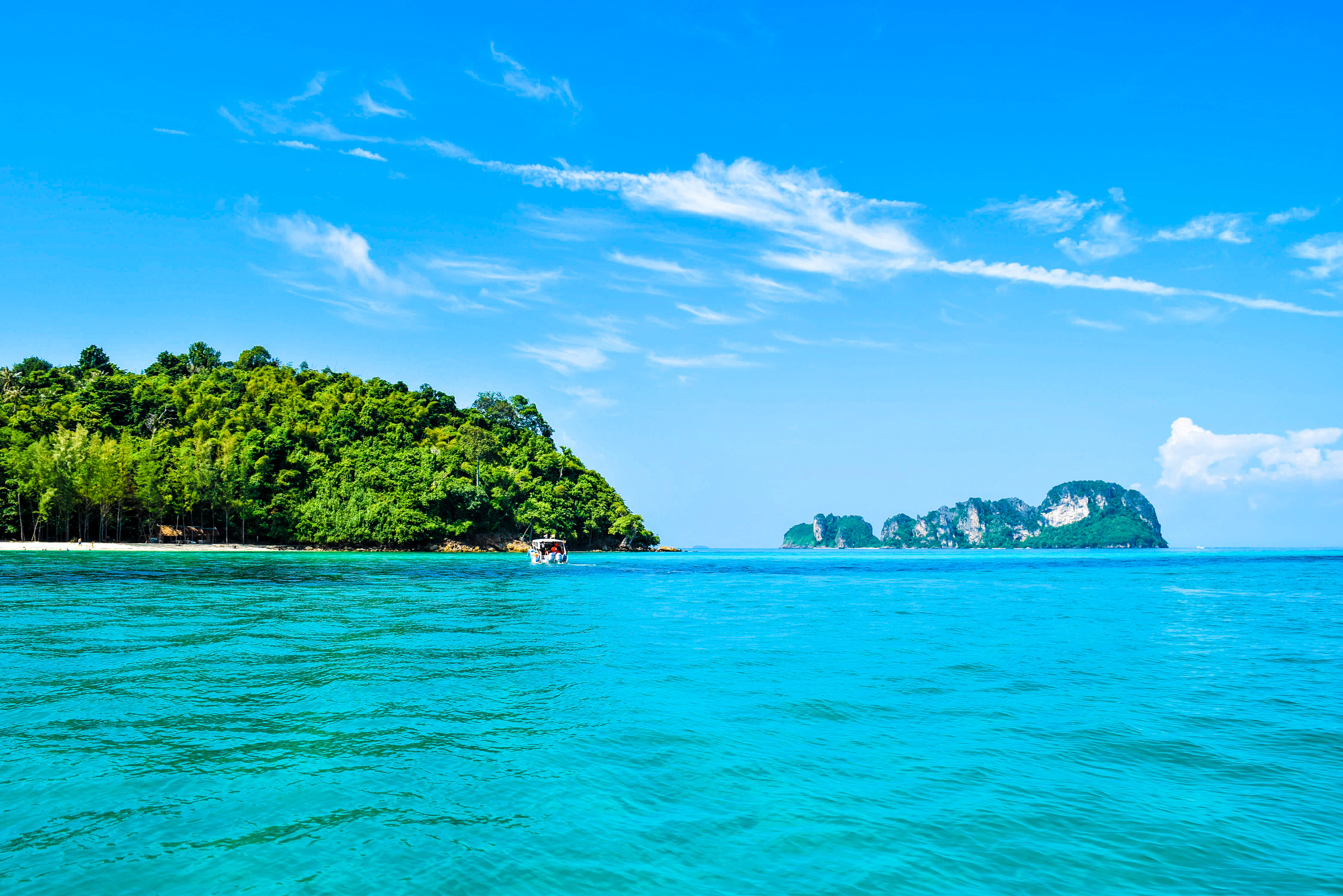 a small island in the middle of the ocean