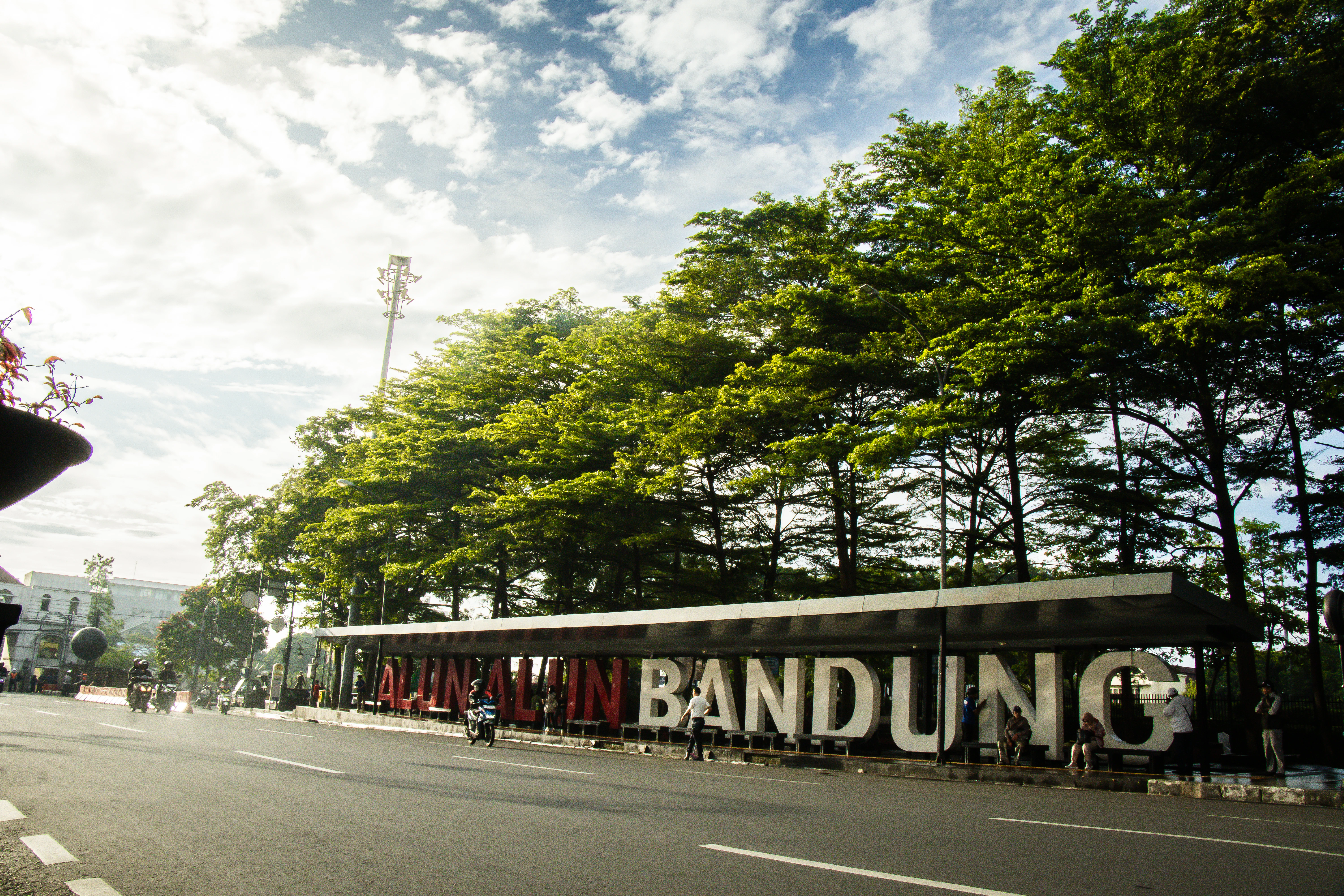 The city sign welcomes visitors to bandung.
