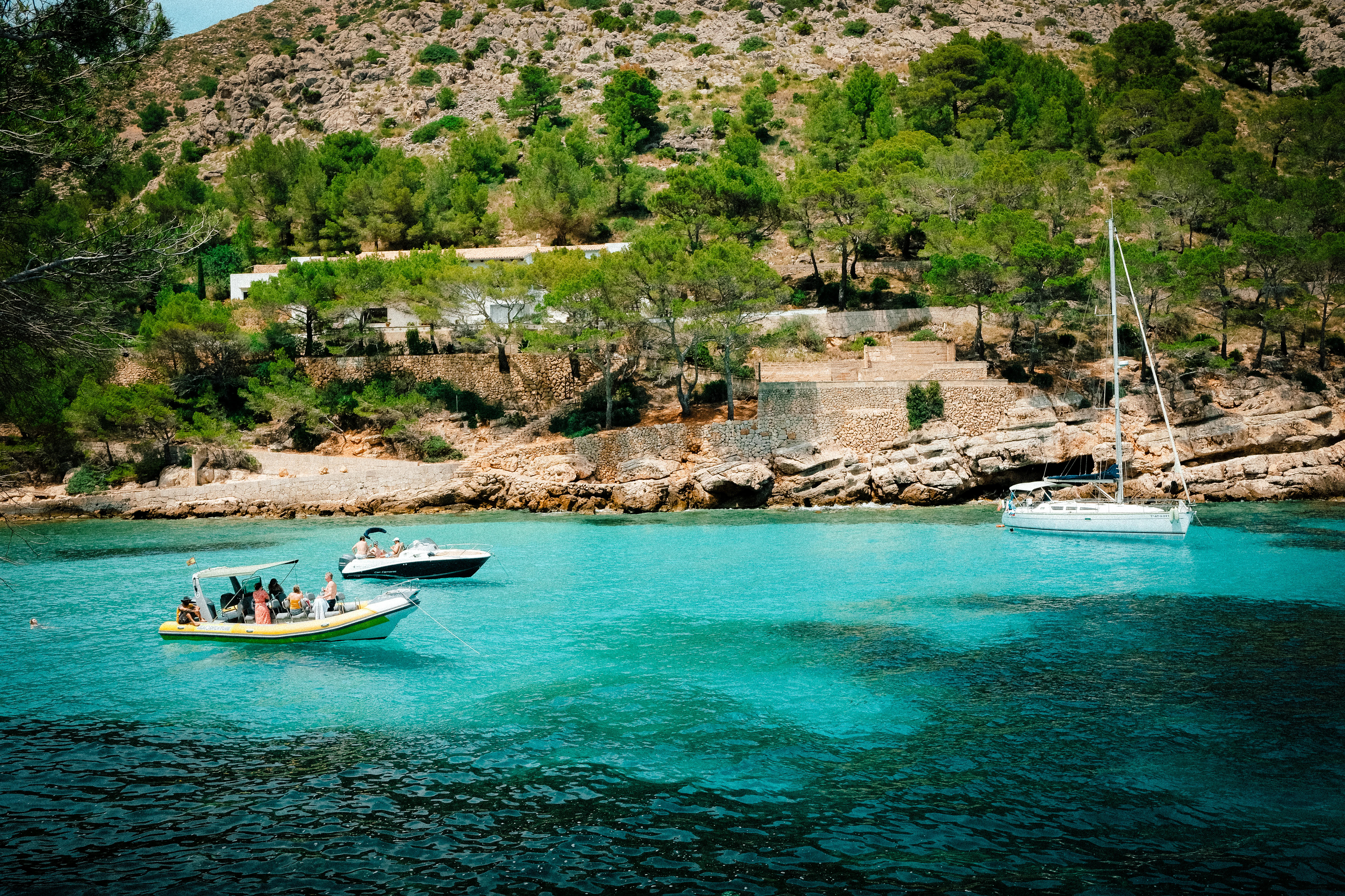 a couple of boats that are in the water